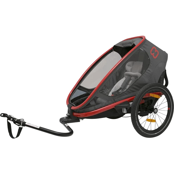 Hamax Rimorchio Per Bici Outback One Con Regolazione Dello Schienale Rosso/grigio/nero 4 Hamax Rimorchio Per Bici Outback One Con Regolazione Dello Schienale Rosso/grigio/nero - immagine 2