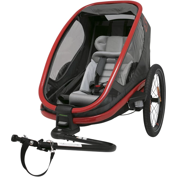 Hamax Rimorchio Per Bici Outback One Con Regolazione Dello Schienale Rosso/grigio/nero 6 Hamax Rimorchio Per Bici Outback One Con Regolazione Dello Schienale Rosso/grigio/nero - immagine 4