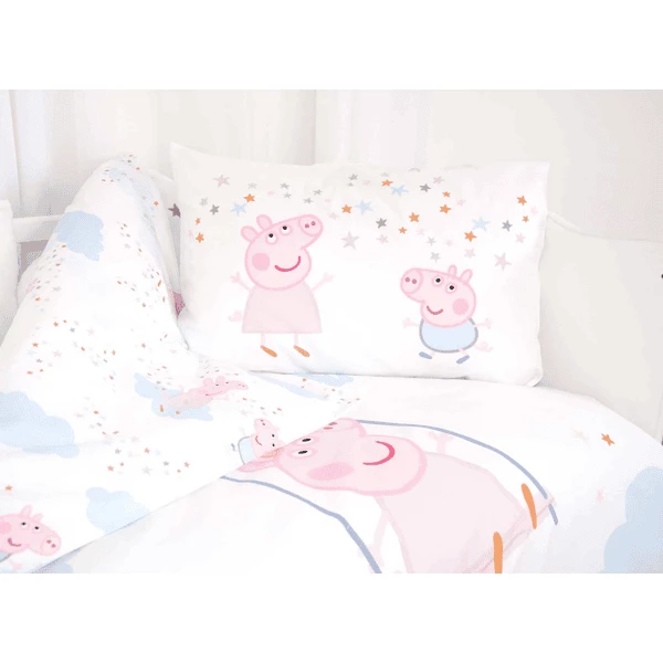 HERDING Biancheria Da Letto In Flanella Peppa Pig 100 X 135 Cm 4 HERDING Biancheria Da Letto In Flanella Peppa Pig 100 X 135 Cm - immagine 2