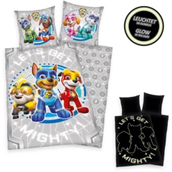 HERDING Pattuglia Per La Biancheria Da Letto PAW Patrol "Mighty Pups" 135 X 200c -Negozio online Pink Or Blue herding pattuglia per la biancheria da letto paw patrol mighty pups 135 x 200c a303130 2