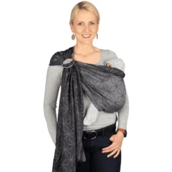 Hoppediz Fascia Porta Bebè Ring-Sling Jacquard Malmö Stone -Negozio online Pink Or Blue hoppediz fascia porta bebe ring sling jacquard malmoe stone a276312 4