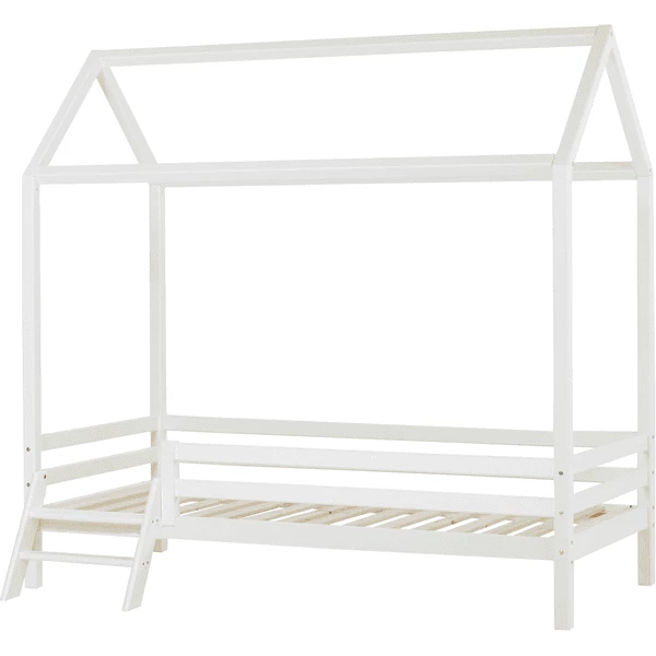 Hoppekids House Letto Basic Bianco 90 X 200 Cm Con Scaletta 3 Hoppekids House Letto Basic Bianco 90 X 200 Cm Con Scaletta