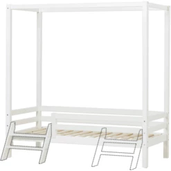 Hoppekids Letto A Baldacchino Basic Bianco 70 X 160 Cm Con Scaletta -Negozio online Pink Or Blue hoppekids letto a baldacchino basic bianco 70 x 160 cm con scaletta a304923 3