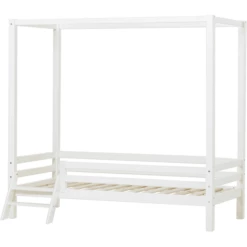 Hoppekids Letto A Baldacchino Basic Bianco 90 X 200 Cm Con Scaletta