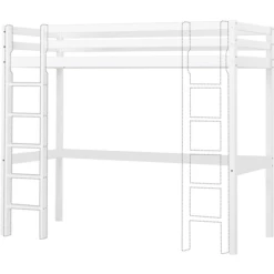 Hoppekids Letto A Soppalco Basic 90 X 200 Cm Bianco -Negozio online Pink Or Blue hoppekids letto a soppalco basic 90 x 200 cm bianco a304924 3