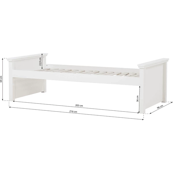 Hoppekids Maja Deluxe Sofa Bed 90 X 200 Cm Roll-Up Grille White 2 Middle Bed End 6 Hoppekids Maja Deluxe Sofa Bed 90 X 200 Cm Roll-Up Grille White 2 Middle Bed End - immagine 4
