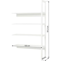 Hoppekids Mezza Sezione Storey 4 Ripiani Con 1 Lato Scaffale 100 Cm 8 Hoppekids Mezza Sezione Storey 4 Ripiani Con 1 Lato Scaffale 100 Cm -Negozio online Pink Or Blue hoppekids mezza sezione storey 4 ripiani con 1 lato scaffale 100 cm a305087 1