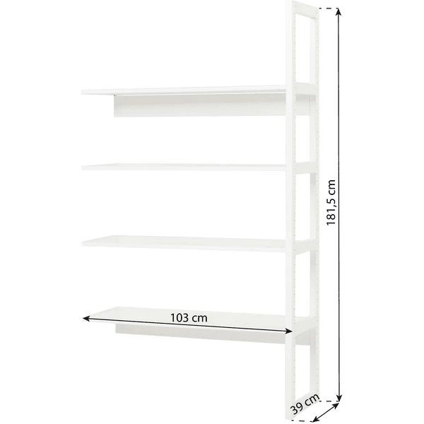 Hoppekids Mezza Sezione Storey 4 Ripiani Con 1 Lato Scaffale 100 Cm 4 Hoppekids Mezza Sezione Storey 4 Ripiani Con 1 Lato Scaffale 100 Cm - immagine 2