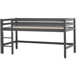 Hoppekids Mezzo Letto A Soppalco Basic Fumé Pearl 90 X 200 Cm