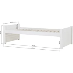 Hoppekids Noah Deluxe Sofa Bed 90 X 200 Cm Roll-Up Grille Bianco 2 Estremità Del Letto Centrale -Negozio online Pink Or Blue hoppekids noah deluxe sofa bed 90 x 200 cm roll up grille bianco 2 estremita del letto centrale a304930 4
