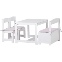 Hoppekids Set Tavolino E Sedie Mathilde 4 Pezzi Bianco -Negozio online Pink Or Blue hoppekids set tavolino e sedie mathilde 4 pezzi bianco a307904 3
