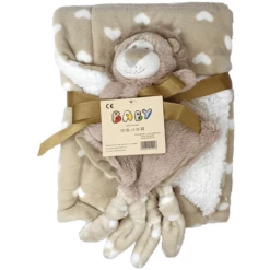 HÜTTE & CO Coperta Per Bambini Con Leone Di Stoffa Coccolata 75 X 100 Cm -Negozio online Pink Or Blue huette amp co coperta per bambini con leone di stoffa coccolata 75 x 100 cm a298953 2