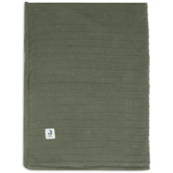 Jollein Coperta Cuddle Blanket Cot 100x150 Cm In Pura Maglia Leaf Green / Velvet