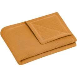 JULIUS ZÖLLNER Coperta Coccolosa In Mussola Alla Cannella 70 X 100 Cm