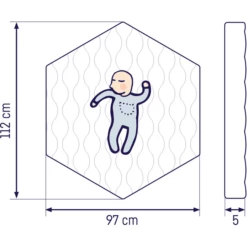 JULIUS ZÖLLNER Materassino Activity Premium Esagono 97 X 112 Cm -Negozio online Pink Or Blue julius zoellner materassino activity premium esagono 97 x 112 cm a238928 4