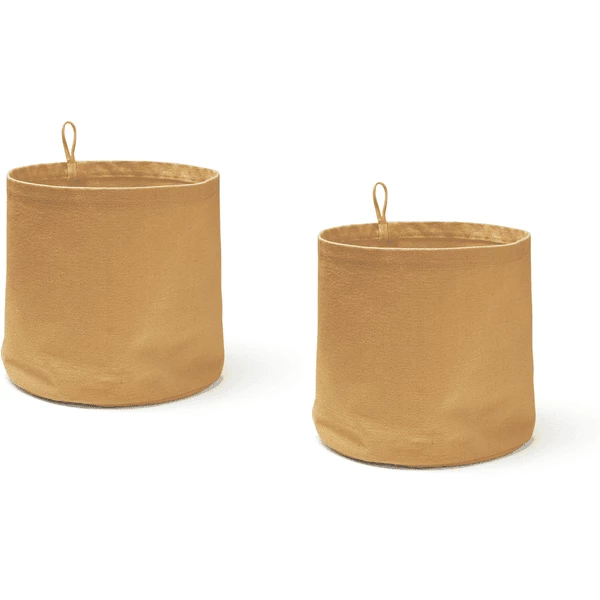 Kids Concept ® Scatole Di Stoccaggio Rotonde In Tessuto, Marrone 4 Kids Concept ® Scatole Di Stoccaggio Rotonde In Tessuto, Marrone - immagine 2