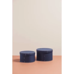 Kids Concept ® Set Di Box Di Stoccaggio Rotondo Di 2, Blu -Negozio online Pink Or Blue kids concept set di box di stoccaggio rotondo di 2 blu a291087 1