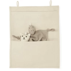 Kids Concept ® Tasche A Muro In Tessuto, Beige Chiaro -Negozio online Pink Or Blue kids concept tasche a muro in tessuto beige chiaro a343869 1