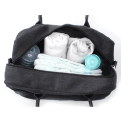 Kidzroom Borsa Fasciatoio Vision Of Love Canvas Nera -Negozio online Pink Or Blue kidzroom borsa fasciatoio vision of love canvas nera a229251 3