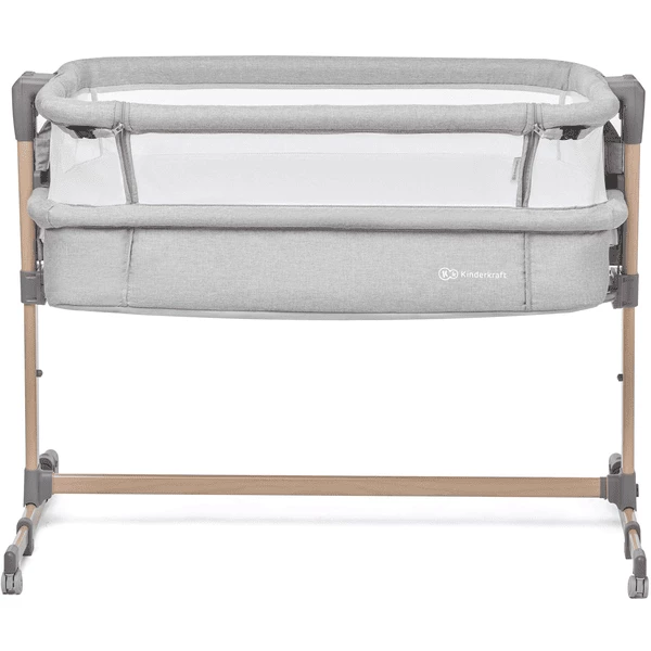 Kinderkraft Lettino Co-sleeping NESTE AIR, Grigio/color Legno 5 Kinderkraft Lettino Co-sleeping NESTE AIR, Grigio/color Legno - immagine 3