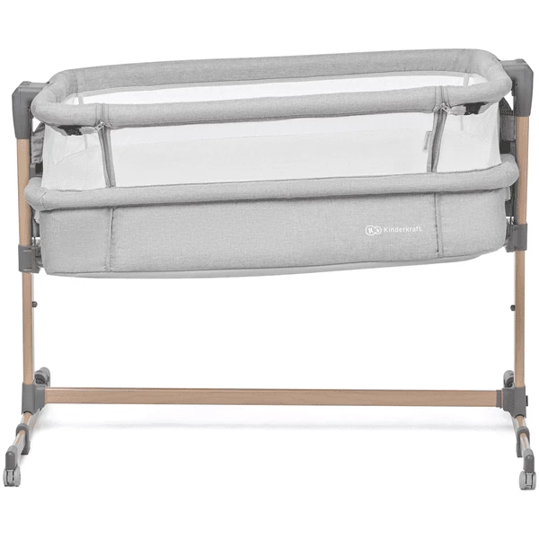 Kinderkraft Lettino Co-sleeping NESTE AIR, Grigio/color Legno 6 Kinderkraft Lettino Co-sleeping NESTE AIR, Grigio/color Legno - immagine 4