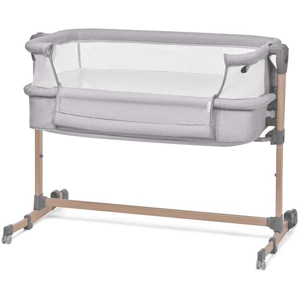 Kinderkraft Lettino Co-sleeping NESTE AIR, Grigio/color Legno 7 Kinderkraft Lettino Co-sleeping NESTE AIR, Grigio/color Legno - immagine 5
