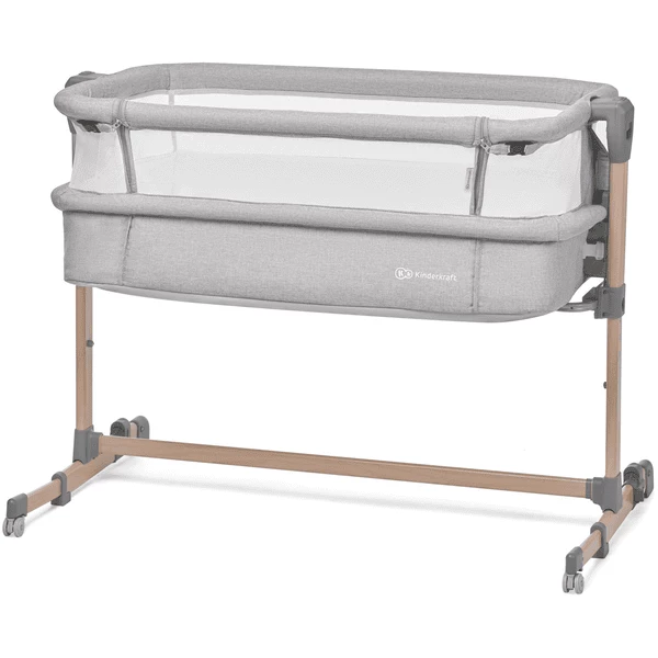 Kinderkraft Lettino Co-sleeping NESTE AIR, Grigio/color Legno 3 Kinderkraft Lettino Co-sleeping NESTE AIR, Grigio/color Legno