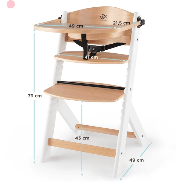 Kinderkraft Seggiolone In Legno Enock White 7 Kinderkraft Seggiolone In Legno Enock White - immagine 5