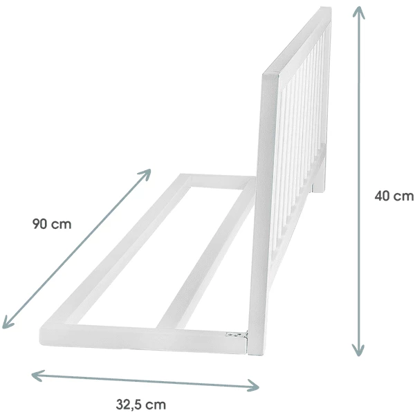 Kindsgard Sponda Di Protezione 90 Cm - Bianco 4 Kindsgard Sponda Di Protezione 90 Cm - Bianco - immagine 2