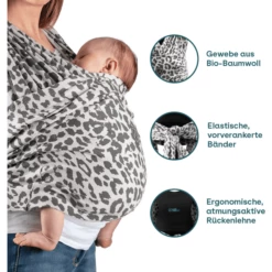 KOALA BABY CARE ® Fionda Per Bambini Cuddle Volume 2 - Leopardo -Negozio online Pink Or Blue koala baby care fionda per bambini cuddle volume 2 leopardo a408325 2