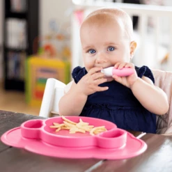 KOKOLIO Piatto In Silicone Monki, Da 6 Mesi In Blu -Negozio online Pink Or Blue kokolio piatto in silicone monki da 6 mesi in blu a317309 1