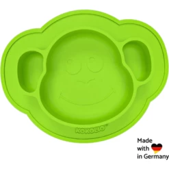 KOKOLIO Piatto In Silicone Monki, Da 6 Mesi In Verde -Negozio online Pink Or Blue kokolio piatto in silicone monki da 6 mesi in verde a317298 3