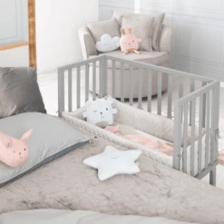 Roba Lettino Co-sleeping Regolabile In Altezza, Safe Asleep, Grigio Chiaro -Negozio online Pink Or Blue lettino co sleeping regolabile in altezza safe asleep grigio chiaro a308684 4