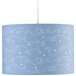 LIVONE Lampada A Sospensione Happy Style Per Bambini Cuore Blu/bianco