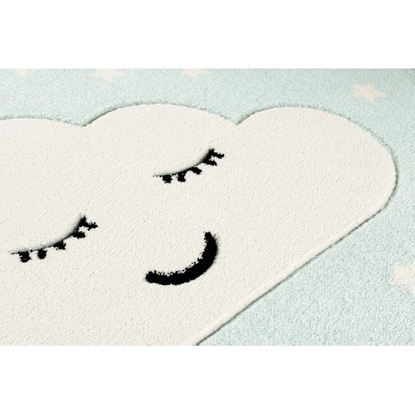 LIVONE Tappeto Da Gioco Per Bambini Kids Love Rugs Smiley Cloud, Menta/bianco, 160 Cm 4 LIVONE Tappeto Da Gioco Per Bambini Kids Love Rugs Smiley Cloud, Menta/bianco, 160 Cm - immagine 2