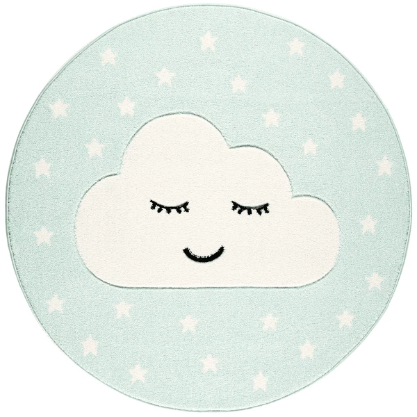 LIVONE Tappeto Da Gioco Per Bambini Kids Love Rugs Smiley Cloud, Menta/bianco, 160 Cm 7 LIVONE Tappeto Da Gioco Per Bambini Kids Love Rugs Smiley Cloud, Menta/bianco, 160 Cm - immagine 5