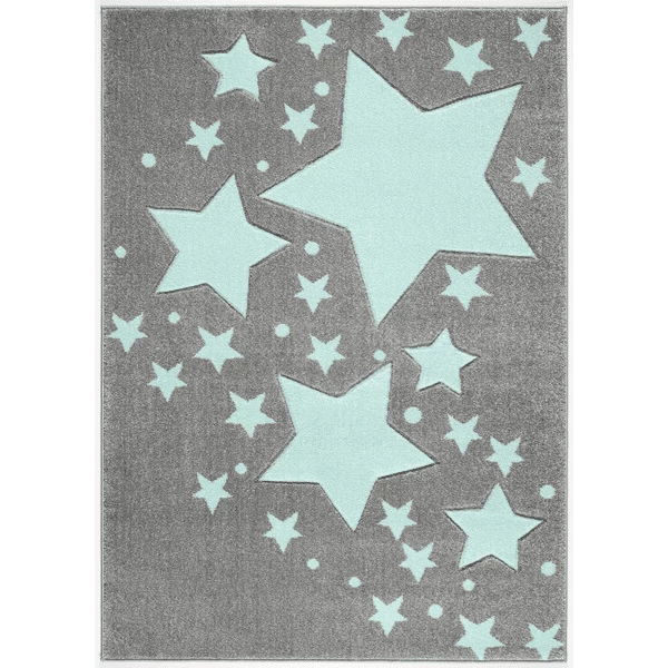 LIVONE Tappeto Da Gioco Per Bambini Kids Love Rugs Starline Grigio/menta 100 X 150 Cm 3 LIVONE Tappeto Da Gioco Per Bambini Kids Love Rugs Starline Grigio/menta 100 X 150 Cm