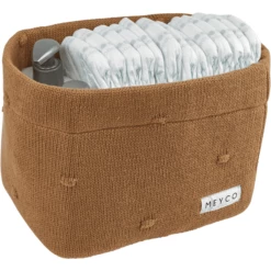 MEYCO Cestino Fasciatoio Medium Nodi Toffee 8 MEYCO Cestino Fasciatoio Medium Nodi Toffee -Negozio online Pink Or Blue meyco cestino fasciatoio medium nodi toffee a388967 1
