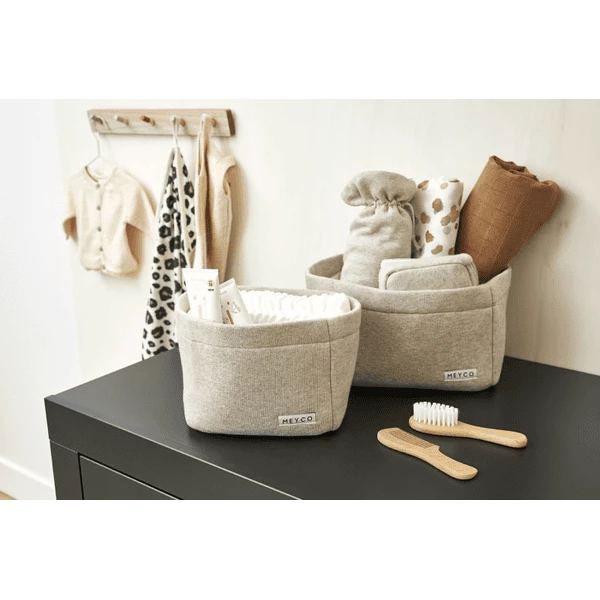 MEYCO Cestino Fasciatoio Piccolo Knit Basic Sand Melange 6 MEYCO Cestino Fasciatoio Piccolo Knit Basic Sand Melange - immagine 4