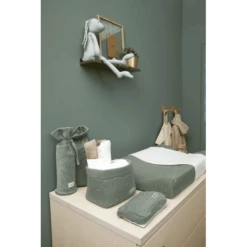 MEYCO Cestino Fasciatoio Piccolo Nodi Forest Green -Negozio online Pink Or Blue meyco cestino fasciatoio piccolo nodi forest green a388955 3