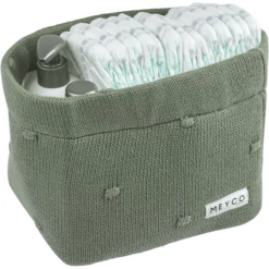 MEYCO Cestino Per Fasciatoio Medium Nodi Forest Green -Negozio online Pink Or Blue meyco cestino per fasciatoio medium nodi forest green a388964 4