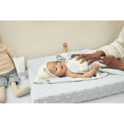 Meyco Rivestimento Per Materassino Fasciatoio Knots Light Blue -Negozio online Pink Or Blue meyco rivestimento per materassino fasciatoio knots light blue a359255 3