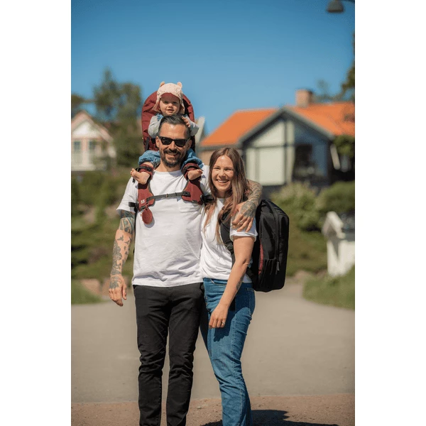 MINIMEIS Marsupio Porta Bimbo Sulle Spalle, Rosso Vino 4 MINIMEIS Marsupio Porta Bimbo Sulle Spalle, Rosso Vino - immagine 2