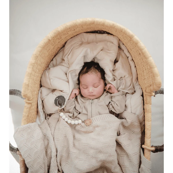 Mushie Coperta A Maglia Honeycomb Beige 80 X 100 Cm 6 Mushie Coperta A Maglia Honeycomb Beige 80 X 100 Cm - immagine 4