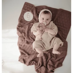 Mushie Coperta A Maglia Honeycomb Rose 80 X 100 Cm -Negozio online Pink Or Blue mushie coperta a maglia honeycomb rose 80 x 100 cm a401206 2