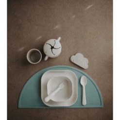 Mushie Tovaglietta In Silicone, Blu Cambridge -Negozio online Pink Or Blue mushie tovaglietta in silicone blu cambridge a399008 2