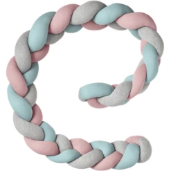 Nordic Coast Company Paracolpi A Treccia Trio Grigio/menta/rosa -Negozio online Pink Or Blue nordic coast company paracolpi a treccia trio grigio menta rosa a330984 1