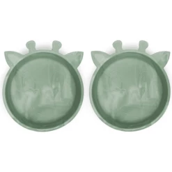 Nuuroo Ciotola In Silicone Alex Giraffe 2 Pezzi, Light Green Mix
