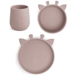 Nuuroo Judi Giraffe Set Di Stoviglie Da 3 Pezzi, Woodrose -Negozio online Pink Or Blue nuuroo judi giraffe set di stoviglie da 3 pezzi woodrose a363839 3