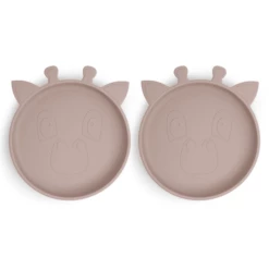 Nuuroo Piatto In Silicone Akila Giraffe 2 Pezzi, Woodrose